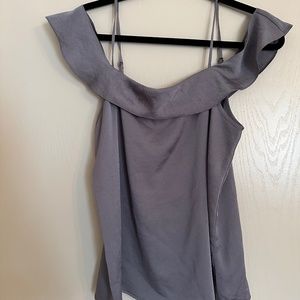 NWT Express silky grey / silver top